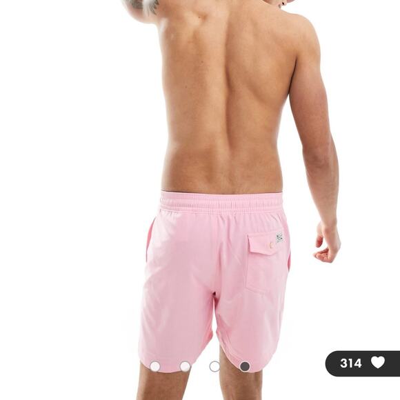 NEW Polo Ralph Lauren Men’s Traveler Swim Trunks Pink 5 3/4” Liner Size XXL - Picture 4 of 6